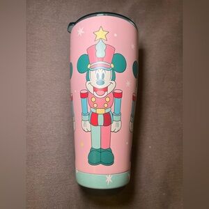 Disney Pink Tumbler with Mickey Mouse Nutcracker Soldier Design Christmas